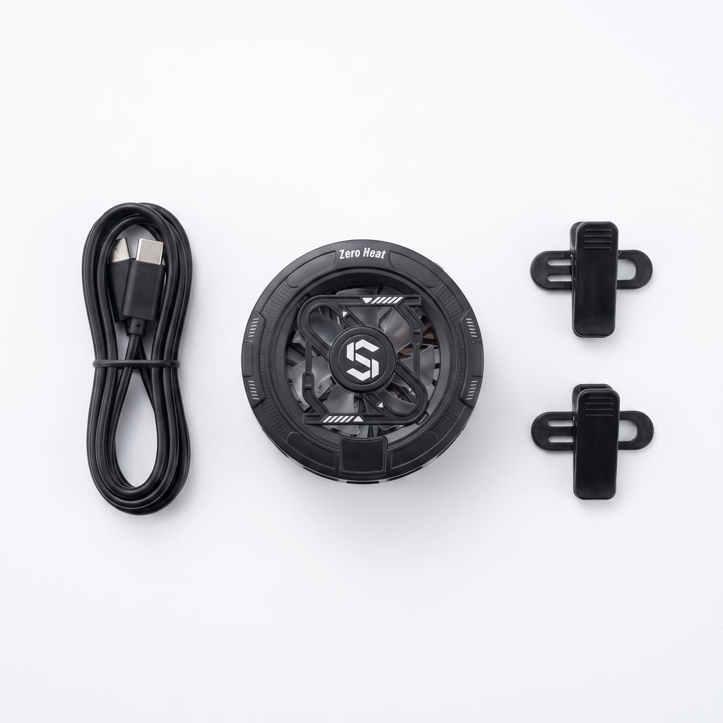 Magnetic Phone Cooler – Semiconductor Turbo Cooling Fan with RGB Lights, USB-C Radiator for Mobile Gaming (iPhone & Android)