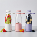 Fresh Juice Portable Blender – USB Rechargeable Personal Smoothie Blender 350ml, 4 Stainless Steel Blades