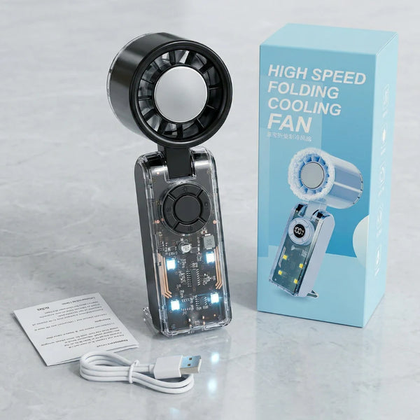 Portable handheld fan with ice cooler — UAE summer cooling, view 2
