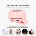 Portable Waist Clip Fan – Rechargeable Bladeless Mini Fan with 3 Speeds & 360° Rotation