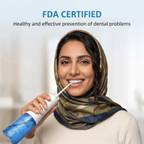 Flosmore Portable Water Flosser FL01B — Cordless Oral Irrigator, 300ml Tank, 3 Modes, 4 Replaceable Tips, IPX7 Waterproof, USB-C Rechargeable, Travel & Home Use