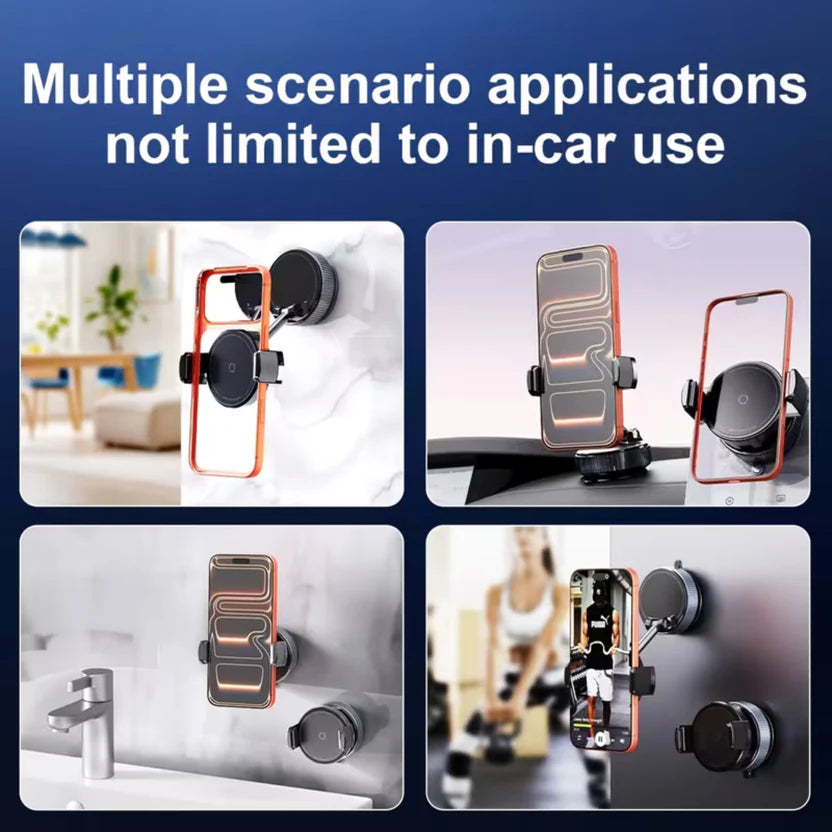360° vacuum magnetic phone holder for car and desk — Yalla971 UAE, view 2