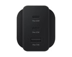 65W Triple Port Fast Charging Wall Adapter – 2 USB-C + 1 USB-A UK Plug