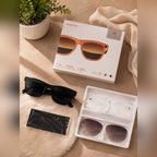 XK One Pro AI Smart Glasses with retail box, 3 sets of lenses and cleaning cloth