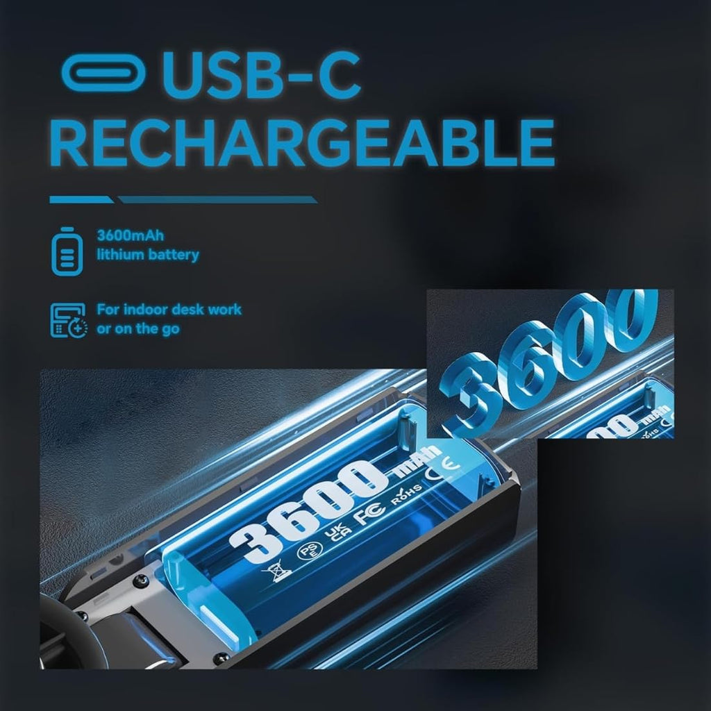 USB-C rechargeable 3600mAh battery