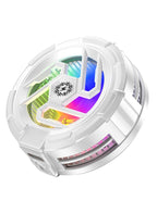 Magnetic phone cooler with RGB semiconductor turbo cooling fan in white