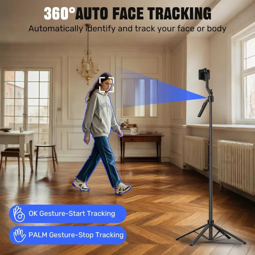 C17 AI face tracking gimbal quadrapod tripod — UAE delivery, view 5
