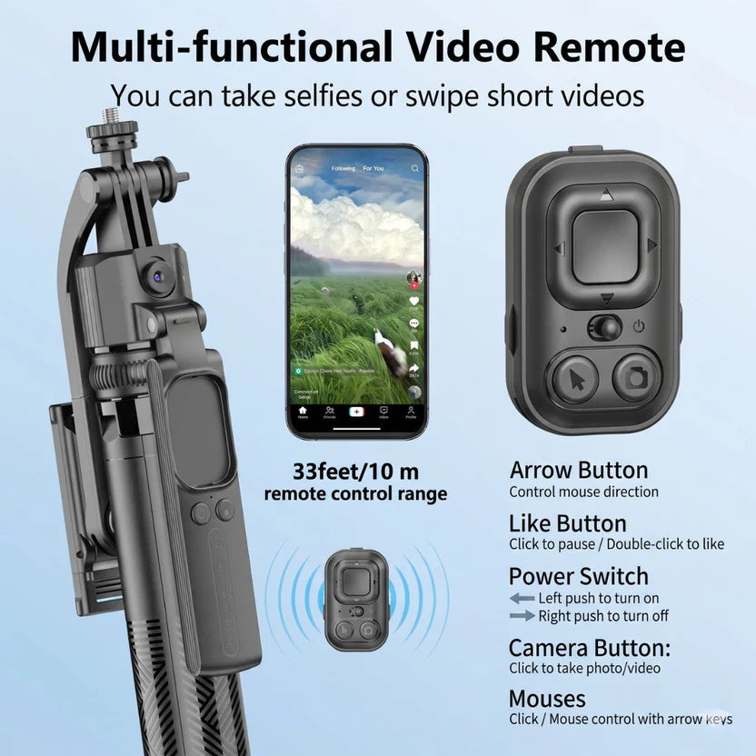 C17 AI face tracking gimbal quadrapod tripod — UAE delivery, view 6