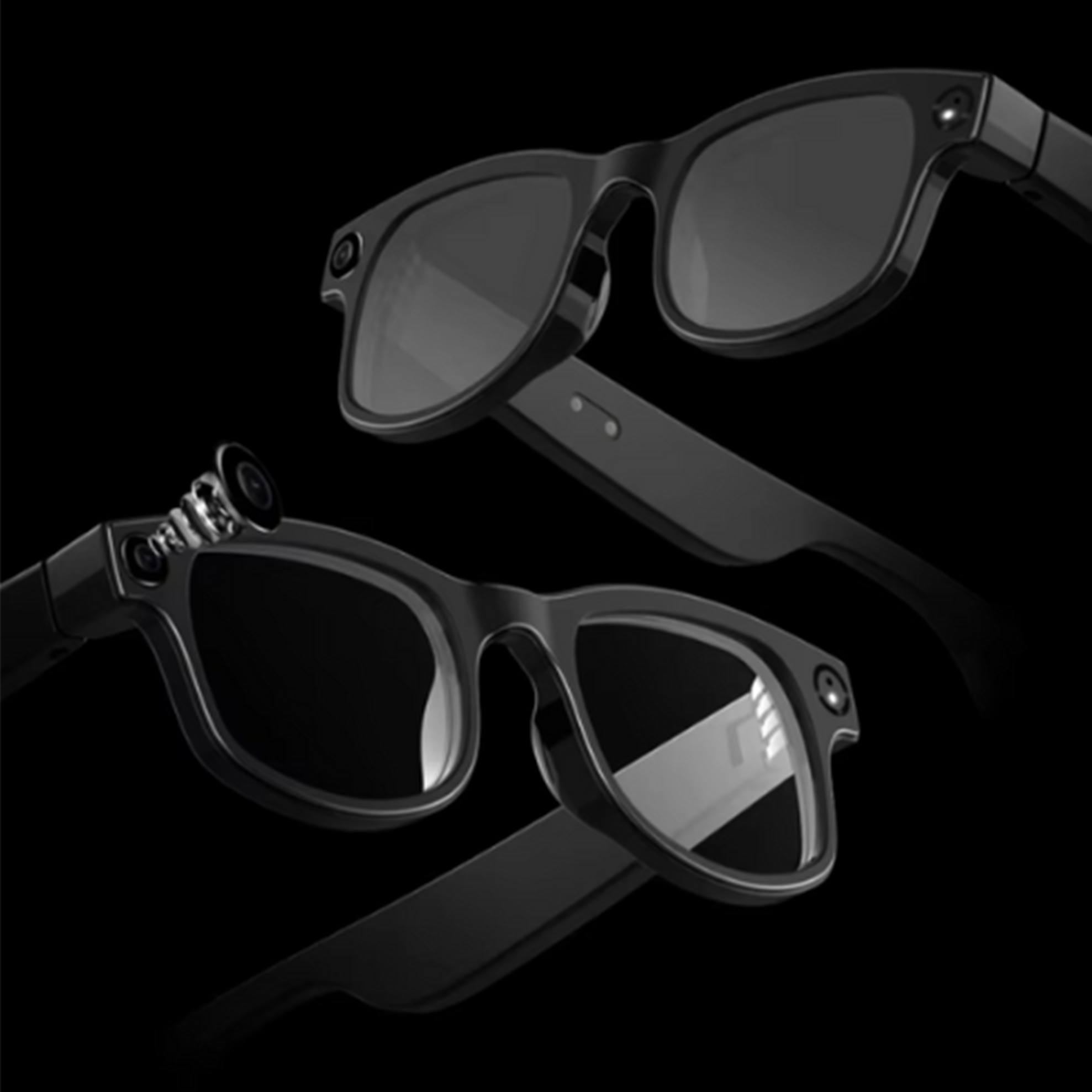 AIMB-G1 smart glasses complete package with lenses, pouch and charging cable