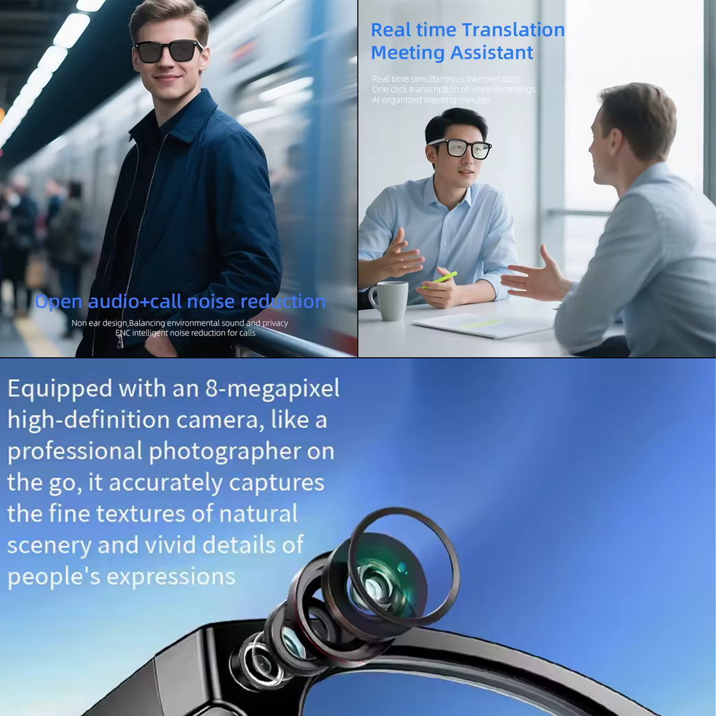 AIMB-G1 smart glasses camera and speaker design detail
