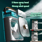 Air cooler fan nano spray head and adjustable angle