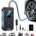 Portable Air Compressor 150PSI Cordless Tire Inflator with 6000mAh Battery & LED Light for Car, Bike & Motorcycle
