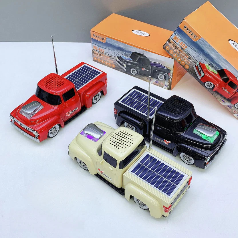 WS-692 retro pickup truck Bluetooth speaker — solar, LED, TWS, FM, view 5