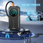 Portable Air Compressor 150PSI Cordless Tire Inflator with 6000mAh Battery & LED Light for Car, Bike & Motorcycle