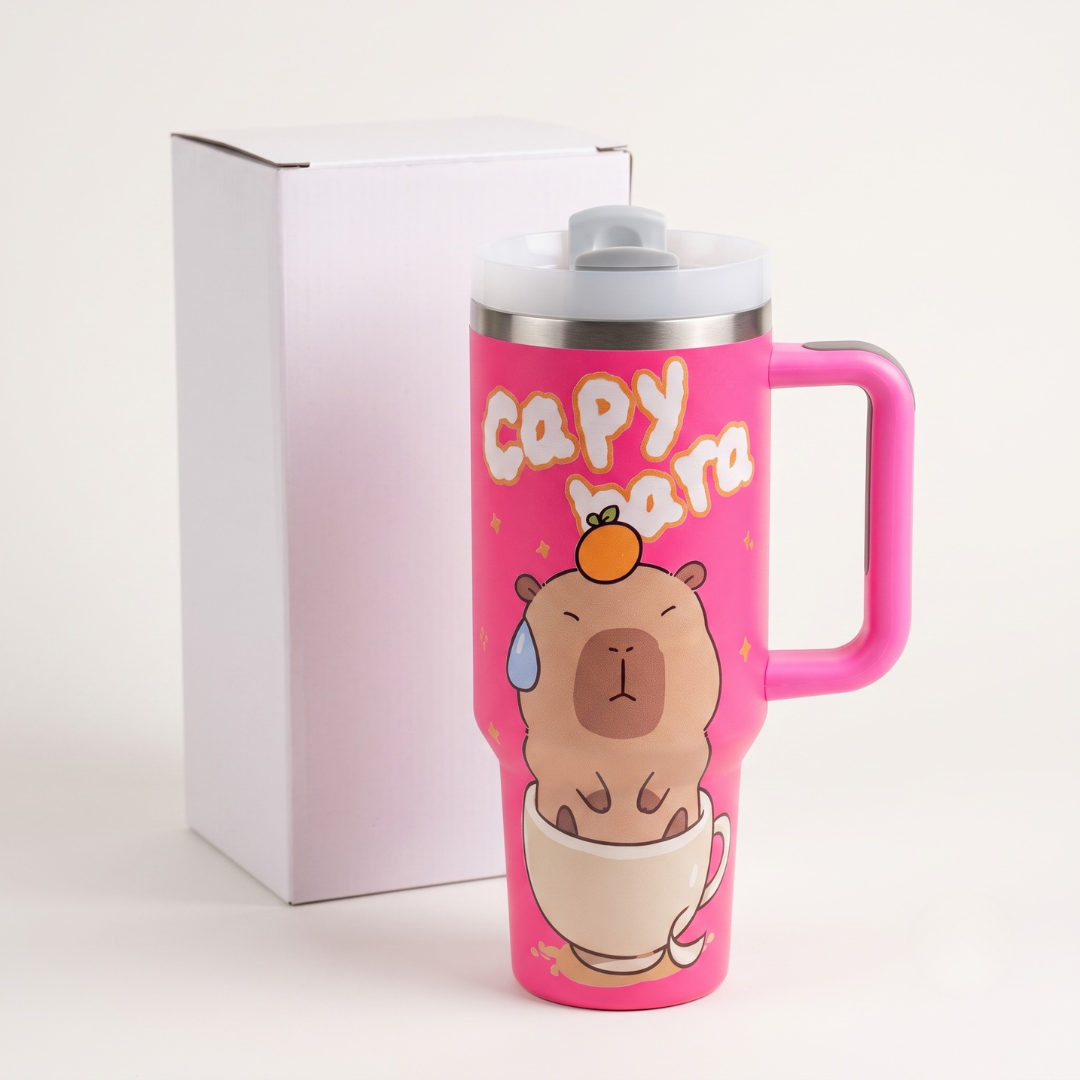 40 oz capybara tumbler with gift box packaging
