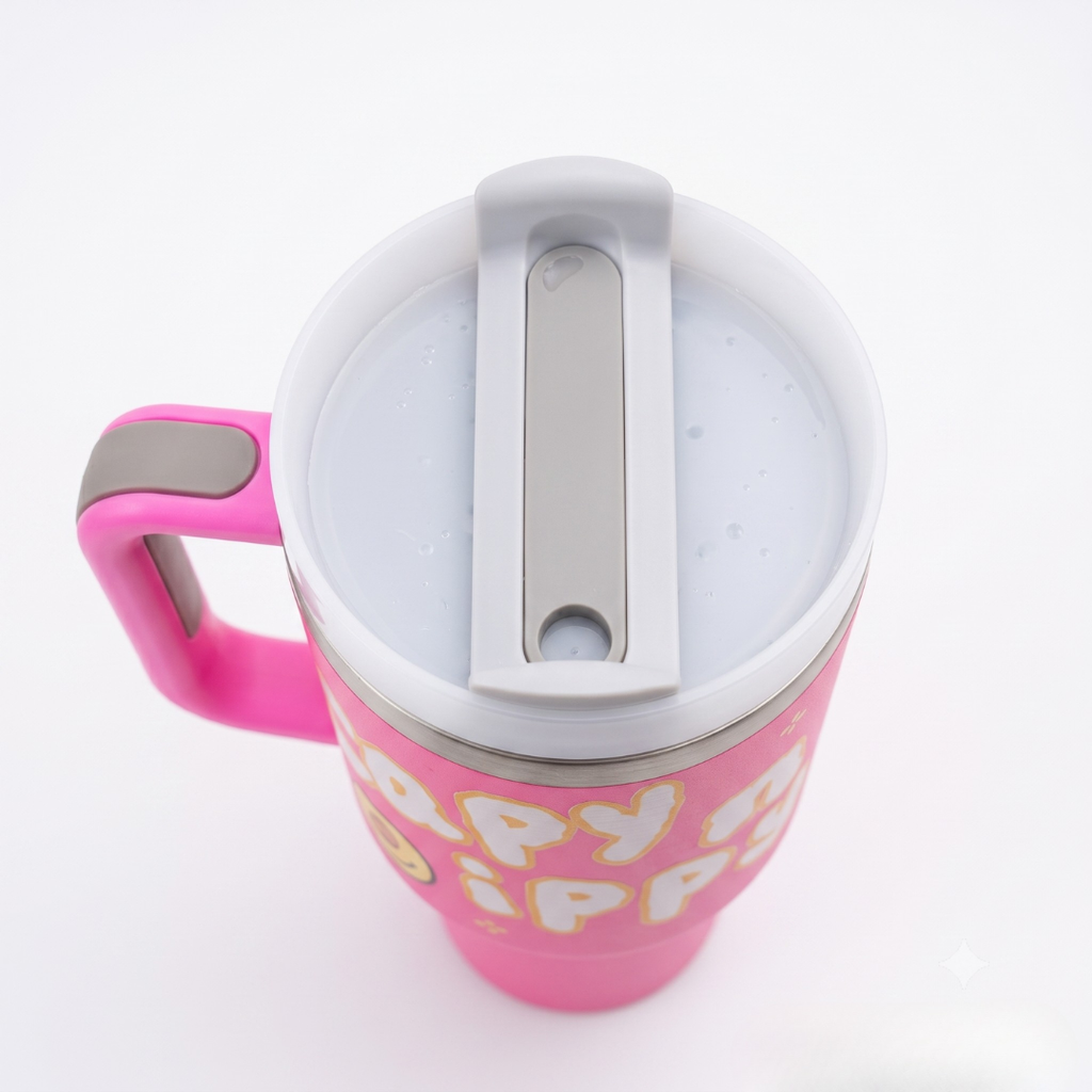 40 oz capybara tumbler leak-resistant lid close-up