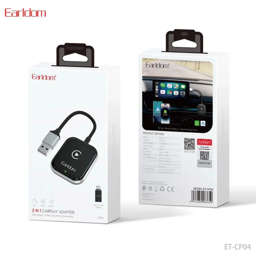 Earldom wireless CarPlay Android Auto adapter — UAE delivery, view 2