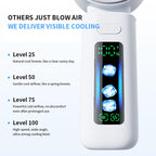TurboCool Pro Handheld Fan – 10000RPM High-Speed Portable Cooling Fan with Ice Compress & Digital Display