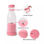 Fresh Juice Portable Blender – USB Rechargeable Personal Smoothie Blender 350ml, 4 Stainless Steel Blades