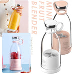 Fresh Juice Portable Blender – USB Rechargeable Personal Smoothie Blender 350ml, 4 Stainless Steel Blades