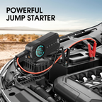 Portable Air Compressor 150PSI Cordless Tire Inflator with 6000mAh Battery & LED Light for Car, Bike & Motorcycle