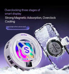 Magnetic Phone Cooler – Semiconductor Turbo Cooling Fan with RGB Lights, USB-C Radiator for Mobile Gaming (iPhone & Android)