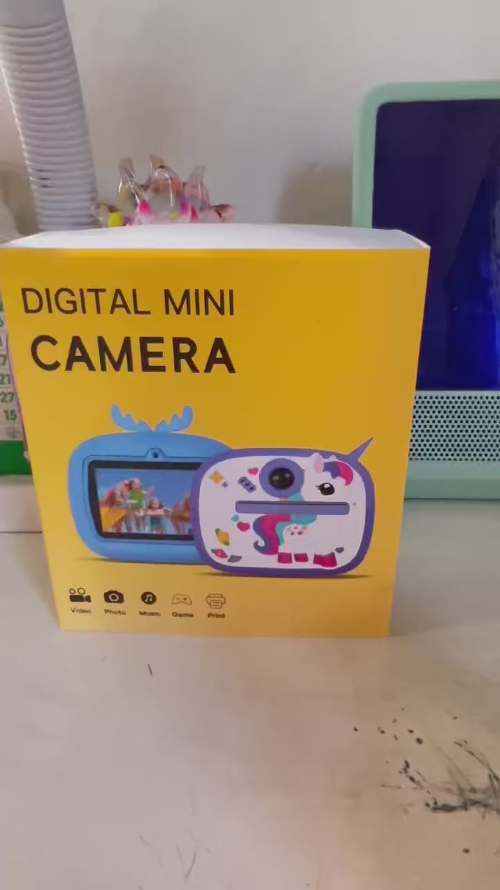 Kids Instant Thermal Print Camera — 1080P Video, 20MP Photo, Games & Music