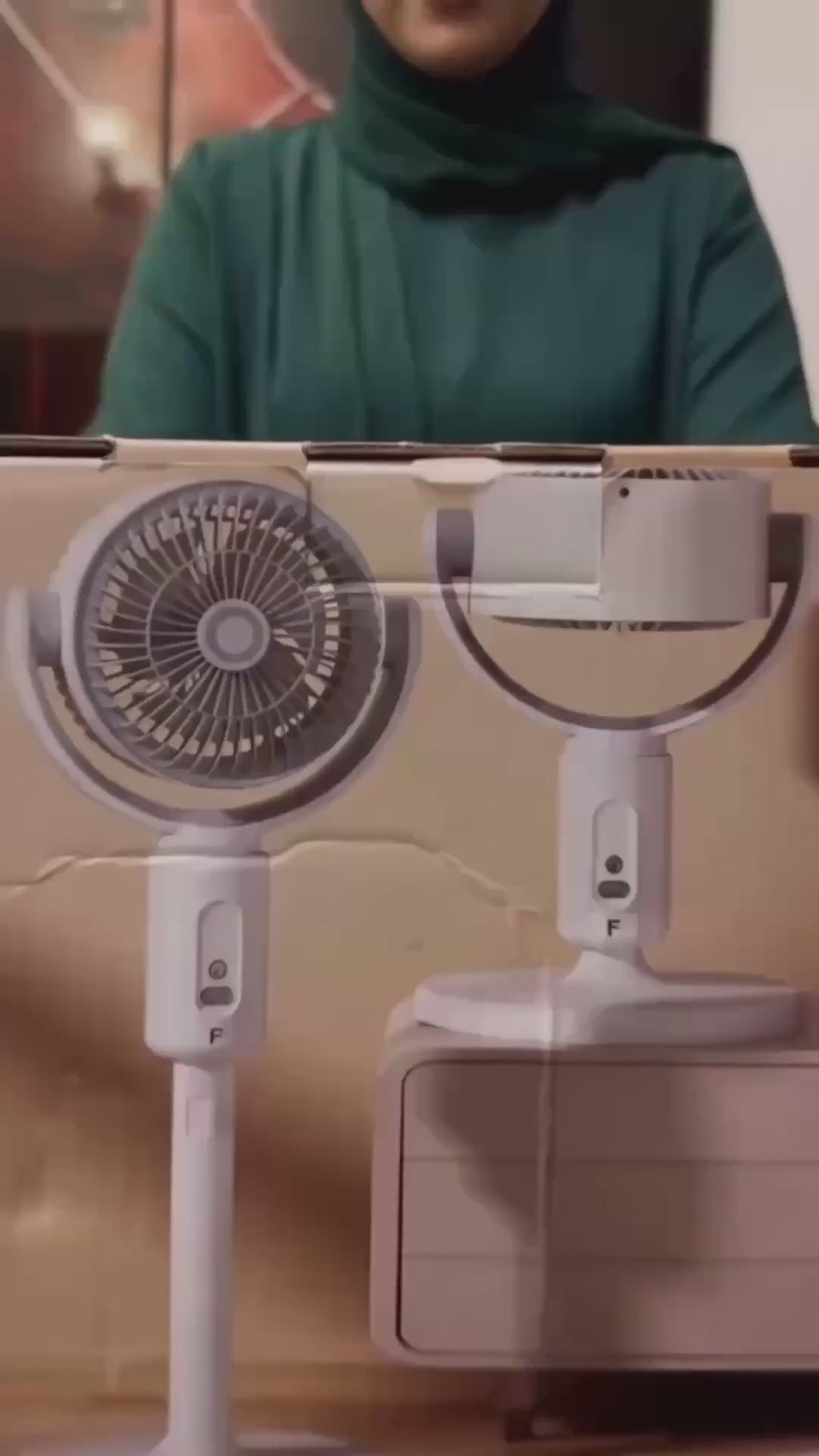 F1 Air Circulation Fan – Rechargeable 3-in-1 Portable Desk & Floor Fan with Remote Control