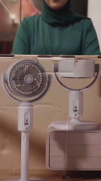 F1 Air Circulation Fan – Rechargeable 3-in-1 Portable Desk & Floor Fan with Remote Control