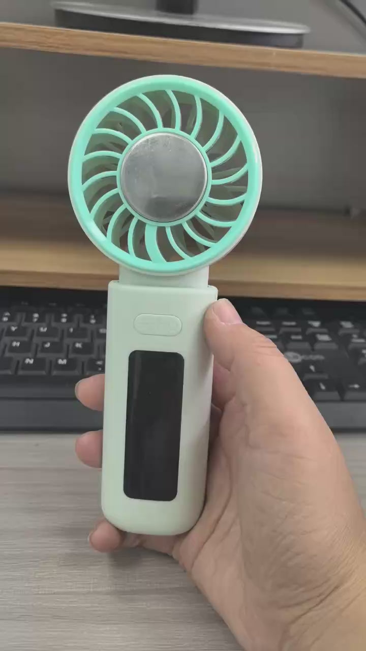 TurboCool Pro Handheld Fan – 10000RPM High-Speed Portable Cooling Fan with Ice Compress & Digital Display