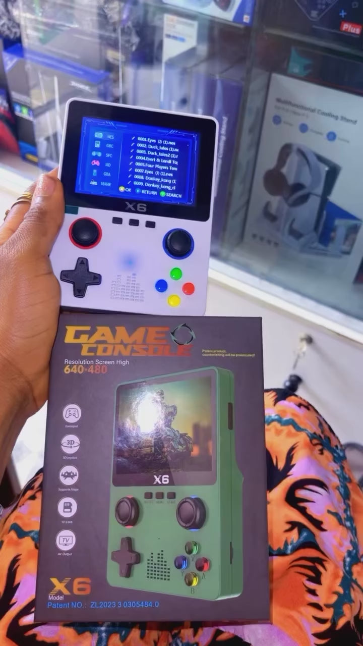 X6 Retro Handheld Game Console – 3.5'' IPS Screen, 10,000+ Games, 11 Emulators, WiFi & TV Output
