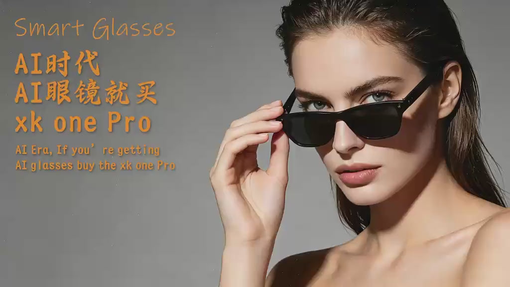 XK One Pro AI Smart Glasses product film — camera, translation, open-ear audio and interchangeable lenses