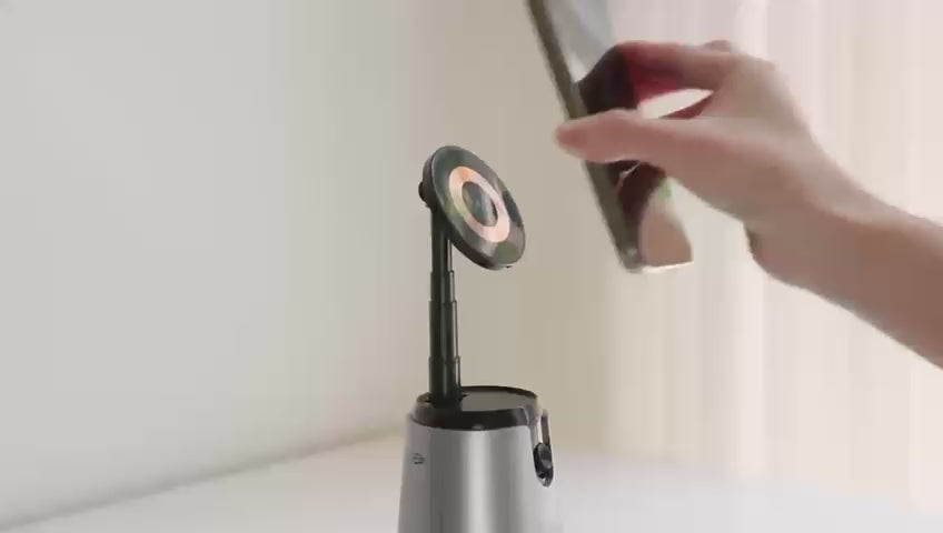 Q05 magnetic wireless charger with AI face tracking - demo video