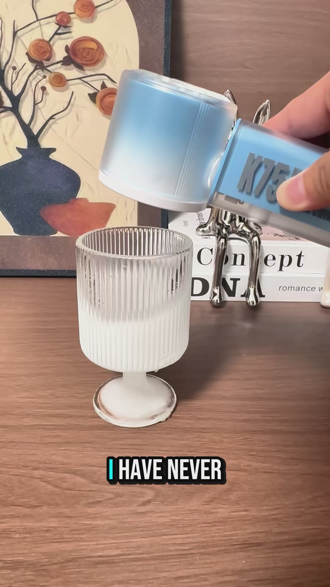 K75 portable fan in use