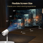 Smart Mini Projector with WiFi & Bluetooth – 4K Supported Portable Home Cinema Projector