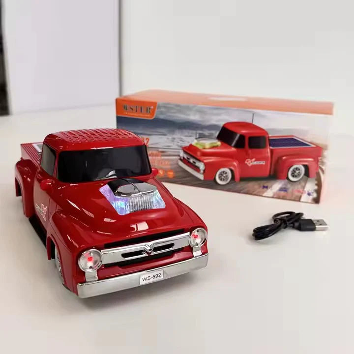 WS-692 retro pickup truck Bluetooth speaker with solar charging — UAE