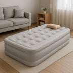 Portable Inflatable Air Mattress with Built-in Pump – Single Size (198×100×40cm) Black Color