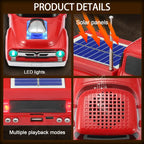 Solar charging panel on WS-692 retro truck Bluetooth speaker